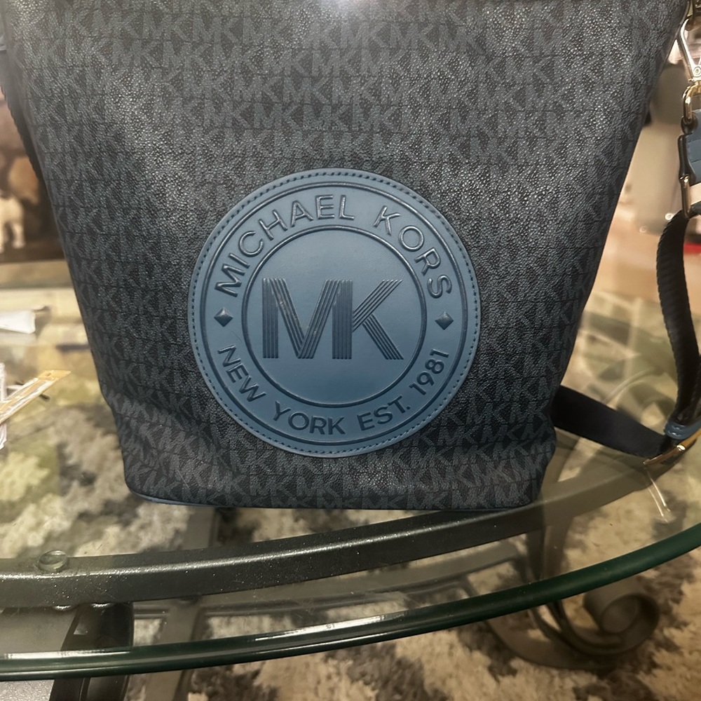 Michael Kors Black Backpack with Signature Style